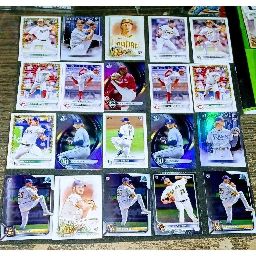 2022 ( RC ) Lot feat. Mackenzie Gore - Hunter Greene - Shane Baz - Aaron Ashby